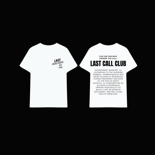 LastCallClub Regular Fit Bar Styled T-Shirt (COMING SOON)