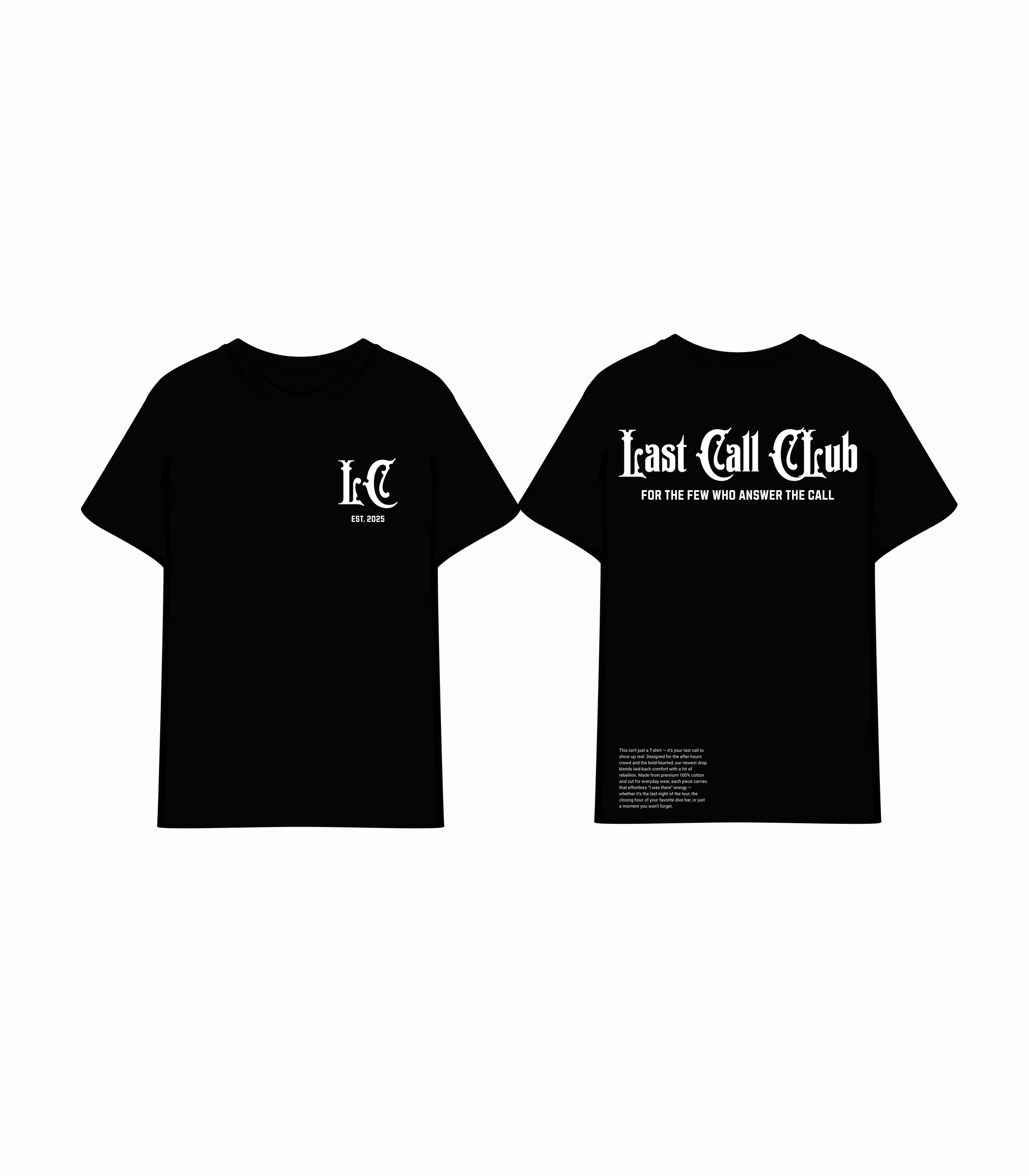 LastCallClub Regular Fit Bar Styled T-Shirt (COMING SOON)